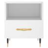 White Bedside Cabinets 2 pcs - Modern Engineered Wood Design