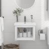 Wall-Mounted Bathroom Washbasin Frame - White, 40x38x31 cm