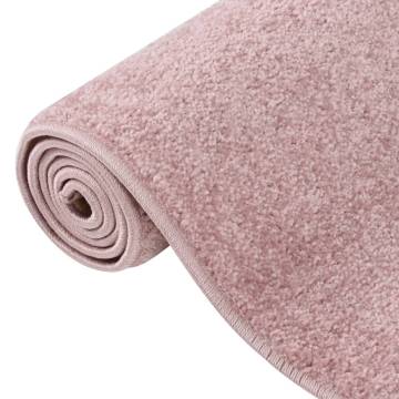 Elegant Pink Short Pile Rug 200x290 cm | Hipomarket