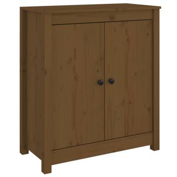 Honey Brown Solid Wood Pine Sideboard - 70x35x80 cm