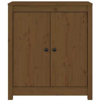 Honey Brown Solid Wood Pine Sideboard - 70x35x80 cm