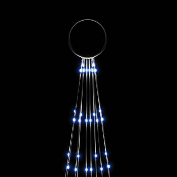 Christmas Tree on Flagpole - 310 Blue LEDs | 300 cm