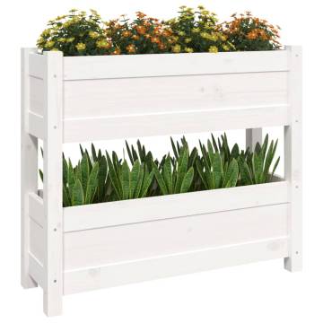 Elegant White Pine Planter - 77x25x66 cm | HipoMarket