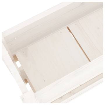 Elegant White Pine Planter - 77x25x66 cm | HipoMarket