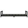 Kids Bed Frame Black 80x200 cm - Solid Pine Wood Design