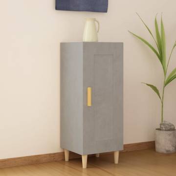 Stylish Concrete Grey Sideboard - 34.5x34x90 cm