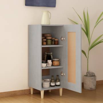 Stylish Concrete Grey Sideboard - 34.5x34x90 cm