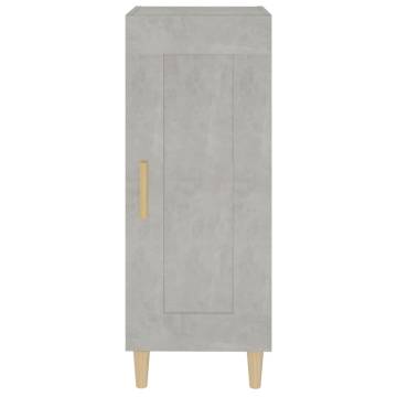 Stylish Concrete Grey Sideboard - 34.5x34x90 cm