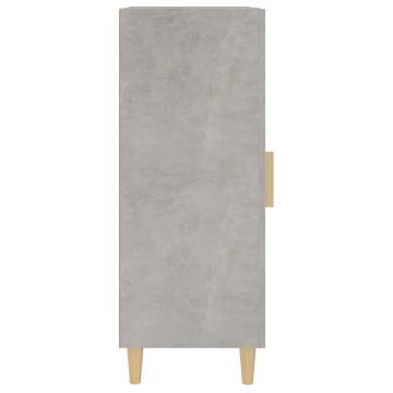 Stylish Concrete Grey Sideboard - 34.5x34x90 cm