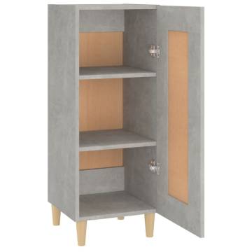 Stylish Concrete Grey Sideboard - 34.5x34x90 cm