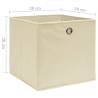 Stylish 10 Pcs Storage Boxes - Non-woven Fabric Cream 28x28x28 cm