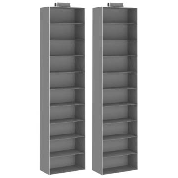 Hanging Closet Organisers - 2 pcs with 10 Shelves