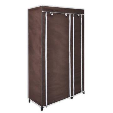 Durable Fabric Wardrobes 2 pcs Brown - Space Saving Solution