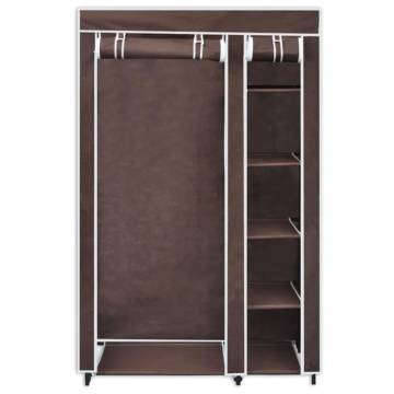 Durable Fabric Wardrobes 2 pcs Brown - Space Saving Solution