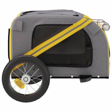 Pet Bike Trailer - Yellow & Grey | Durable & Comfortable