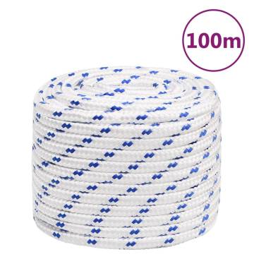 Durable White Boat Rope 18mm x 100m - Polypropylene | HipoMarket