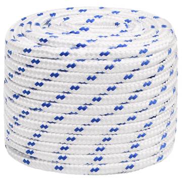 Durable White Boat Rope 18mm x 100m - Polypropylene | HipoMarket