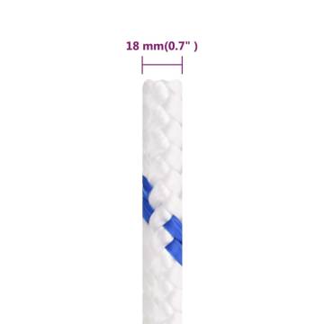 Durable White Boat Rope 18mm x 100m - Polypropylene | HipoMarket