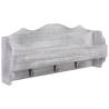 Wall Mounted Coat Rack Grey 50x10x23 cm Wood Colour grey Size 50x10x23 cm Quantity in Package 1 