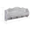 Elegant Wall Mounted Coat Rack Grey - 50x10x23 cm - HipoMarket