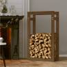 Firewood Rack Honey Brown - Solid Pine Wood Storage 60x25x100 cm