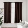 Linen-Look Blackout Curtains with Hooks 2 pcs Taupe 140x175 cm Colour taupe Size 140 x 175 cm Quantity in Package 2 