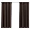 Linen-Look Blackout Curtains 2 pcs Taupe 140x175 cm | Hipomarket