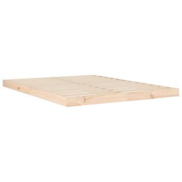 Solid Wood Pine Bed Frame 140x190 cm - Modern & Sturdy