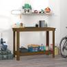 Work Bench Honey Brown 110x50x80 cm Solid Wood Pine Colour honey brown Size 110 x 50 x 80 cm Quantity in Package 1 