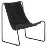 Relaxing Chair - Black Real Leather | Hipomarket