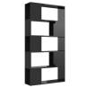 High Gloss Black Book Cabinet Room Divider - 80x24x155 cm