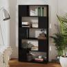 High Gloss Black Book Cabinet Room Divider - 80x24x155 cm