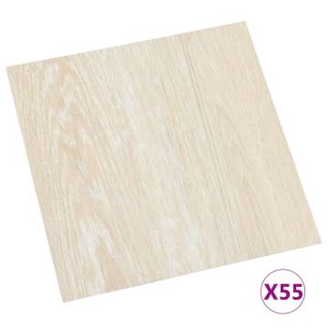 Self-Adhesive Beige PVC Flooring Planks - 55 pcs | HipoMarket