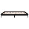 LED Bed Frame Black 200x200 cm - Solid Wood | HipoMarket