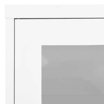 Office Cabinet White 90x40x70 cm Steel - Stylish Filing Solution