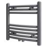 Grey Bathroom Central Heating Towel Rail Radiator Curve 480x480mm Colour grey Size 480 x 480 mm Quantity in Package 1 Model curved 