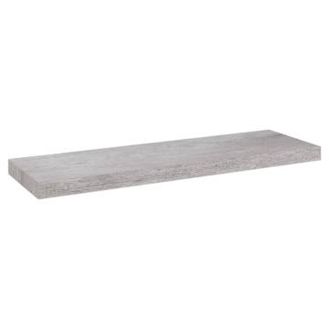 Concrete Grey Floating Wall Shelf 80x23.5 cm - Stylish Storage