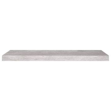 Concrete Grey Floating Wall Shelf 80x23.5 cm - Stylish Storage