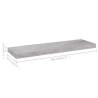 Concrete Grey Floating Wall Shelf 80x23.5 cm - Stylish Storage