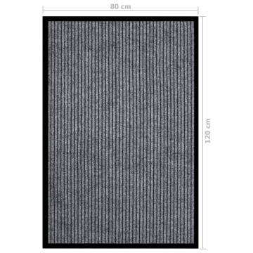 Doormat Striped Grey 80x120 cm - Durable & Stylish | HipoMarket