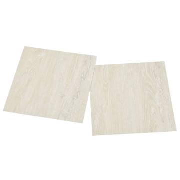 Self-Adhesive PVC Flooring Planks - Cream, 20 pcs | HipoMarket