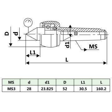 Revolving Live Center MT3 - Versatile Lathe Tool | Hipomarket