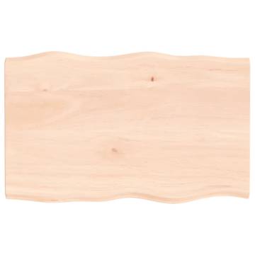 Untreated Oak Live Edge Table Top - 80x50 cm | Hipo Market