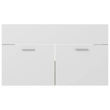 Sink Cabinet White and Sonoma Oak | Stylish Bathroom Storage