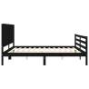 Black Solid Wood Bed Frame 200x200 cm - Stylish & Durable