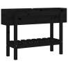 Garden Raised Bed Black 101x30x69 cm - Solid Pine Wood