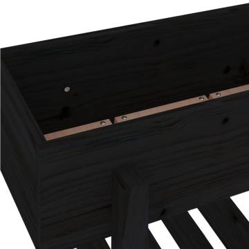 Garden Raised Bed Black 101x30x69 cm - Solid Pine Wood