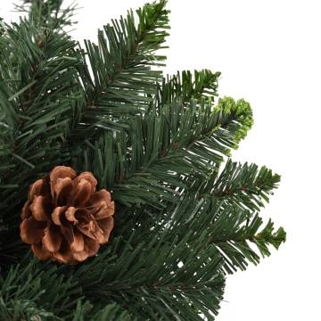 Artificial Christmas Tree with Pine Cones - 210 cm Green