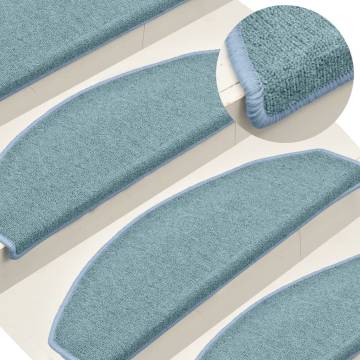 Blue Carpet Stair Treads - 15 pcs (65x24 cm) | HipoMarket