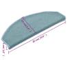 Blue Carpet Stair Treads - 15 pcs (65x24 cm) | HipoMarket